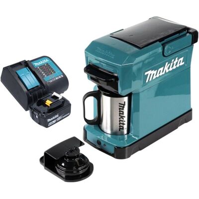 Makita DCM 501 Akku Kaffeemaschine - Tragbar, 4 Tassen, Automatisches Abschalten Makita DCM 501 Akku Kaffeemaschine - Tragbar, 4 Tassen, Automatisches Abschalten