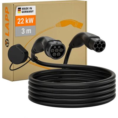Cable de carga para vehículo eléctrico Lapp Mobility - 3m, 22 kW, Mode 3 Cable de carga para vehículo eléctrico Lapp Mobility - 3m, 22 kW, Mode 3