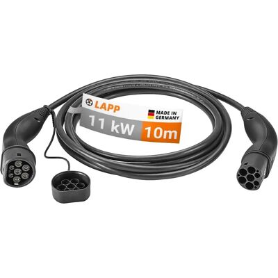Câble de charge type 2 - 10m - Noir - Jusqu'à 11kW - Publicité Câble de charge type 2 - 10m - Noir - Jusqu'à 11kW - Publicité