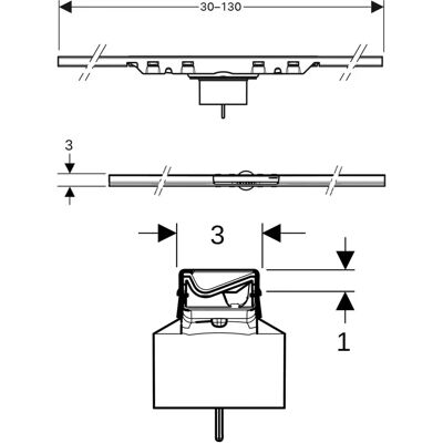 Geberit CleanLine50 Duschrinne 30-130 cm - Canal de duș Geberit CleanLine50 Duschrinne 30-130 cm - Canal de duș