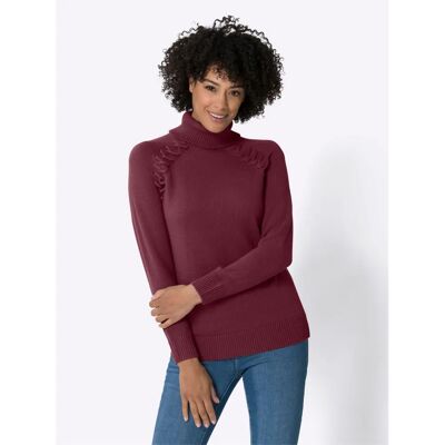 CLASSIC BASICS - Bordeaux Langarm-Rollkragen-Pullover CLASSIC BASICS - Bordeaux Langarm-Rollkragen-Pullover