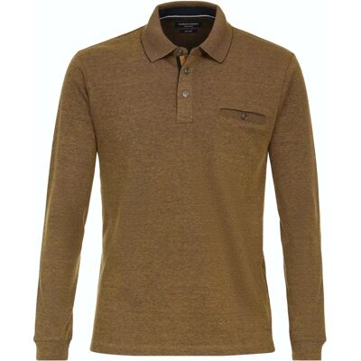 Casa Moda Gelbes Langarm Poloshirt - Polo Shirt Casa Moda Gelbes Langarm Poloshirt - Polo Shirt