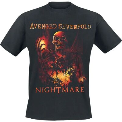 Avenged Sevenfold Nightmare Schwarzes T-Shirt - Kurze Ärmel - Herren Avenged Sevenfold Nightmare Schwarzes T-Shirt - Kurze Ärmel - Herren