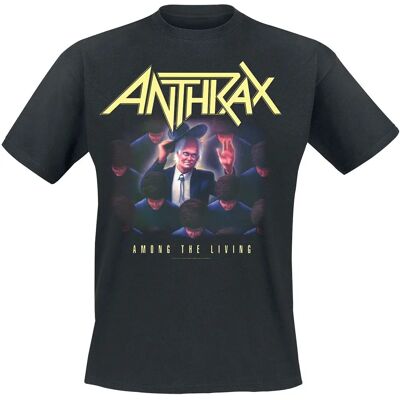 Anthrax Among The Living T-Shirt mit kurzen Ärmeln - Herren - Schwarz Anthrax Among The Living T-Shirt mit kurzen Ärmeln - Herren - Schwarz