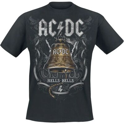 AC/DC Hells Bells - Lyhythihainen T-paita - Miehet - Musta AC/DC Hells Bells - Lyhythihainen T-paita - Miehet - Musta