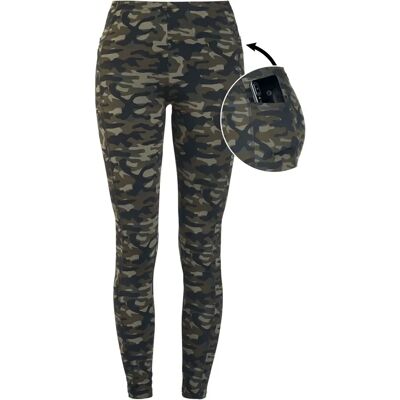 Rock Rebel by EMP Oliven Mønster Leggings - Kvinder Rock Rebel by EMP Oliven Mønster Leggings - Kvinder