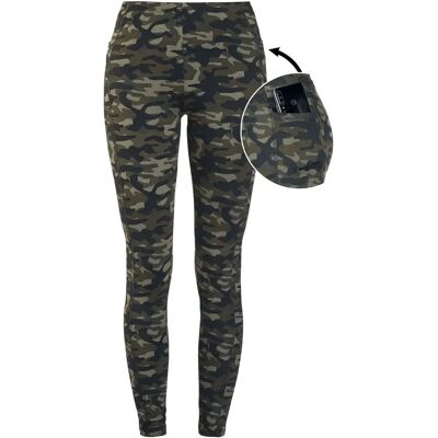 Rock Rebel by EMP Olive Kamouflage Leggings - XS til 5XL - Kvinde Rock Rebel by EMP Olive Kamouflage Leggings - XS til 5XL - Kvinde