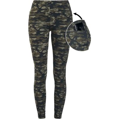 Rock Rebel by EMP Oliven Kamouflage Leggings med Side Lommer - XS-5XL - Kvinde Rock Rebel by EMP Oliven Kamouflage Leggings med Side Lommer - XS-5XL - Kvinde