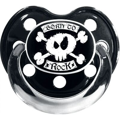 Metal Kids - Born To Rock - Schwarz - 0-6M - Pacifier Metal Kids - Born To Rock - Schwarz - 0-6M - Pacifier
