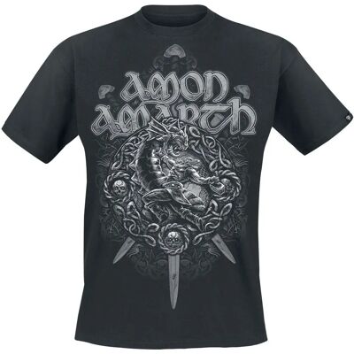 Amon Amarth Ragnarok T-Shirt - Kurze Ärmel - Schwarz - Regular Fit Amon Amarth Ragnarok T-Shirt - Kurze Ärmel - Schwarz - Regular Fit