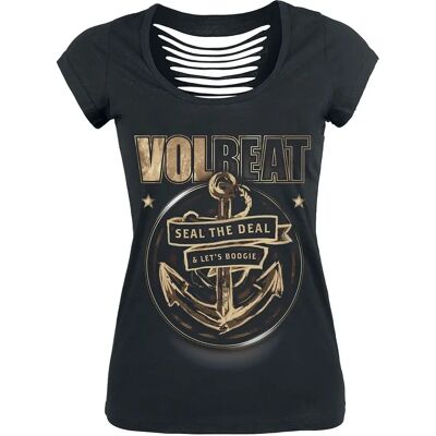 Volbeat Anker Kortærmet T-Shirt - XS til XL - Kvinde - Sort Volbeat Anker Kortærmet T-Shirt - XS til XL - Kvinde - Sort