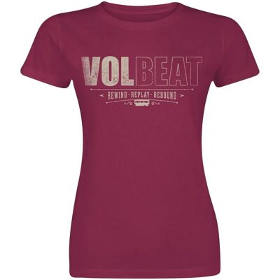 Volbeat L Kortærmet T-shirt - Logo Brugt - Kvinde - Rød Volbeat L Kortærmet T-shirt - Logo Brugt - Kvinde - Rød