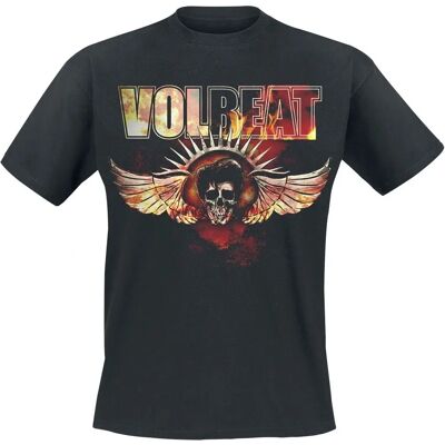 Volbeat Burning Skullwing Schwarzes T-Shirt - Herren Volbeat Burning Skullwing Schwarzes T-Shirt - Herren