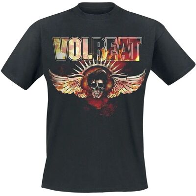 Volbeat Burning Skullwing T-paita - Lyhyt hihat - Musta Volbeat Burning Skullwing T-paita - Lyhyt hihat - Musta