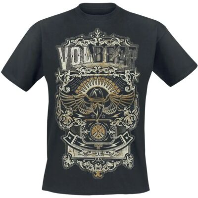 Volbeat Old Letters Kurzes T-Shirt - Herren - Schwarz - T-Shirt Volbeat Old Letters Kurzes T-Shirt - Herren - Schwarz - T-Shirt