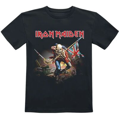 Iron Maiden Trooper T-Shirt - Kinder - Unisex - Schwarz - 104-164 Iron Maiden Trooper T-Shirt - Kinder - Unisex - Schwarz - 104-164