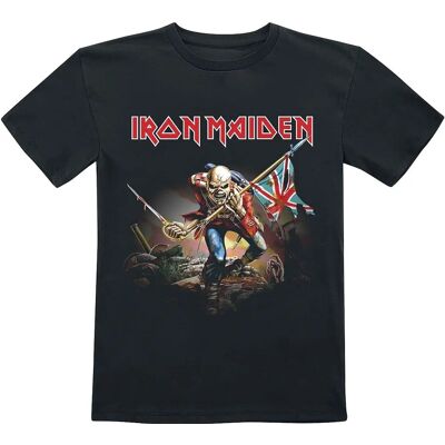 Iron Maiden Trooper T-paita - Lapset - Unisex - Musta - 104-164 Iron Maiden Trooper T-paita - Lapset - Unisex - Musta - 104-164