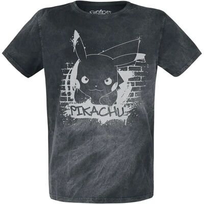 Pokémon Pikachu Graffiti Herre T-shirt - Kortærmet - Sort Pokémon Pikachu Graffiti Herre T-shirt - Kortærmet - Sort