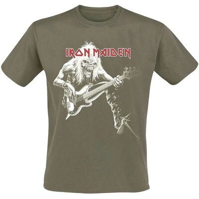 Iron Maiden Eddie Bass lyhythihainen T-paita - Vihreä - Mies Iron Maiden Eddie Bass lyhythihainen T-paita - Vihreä - Mies