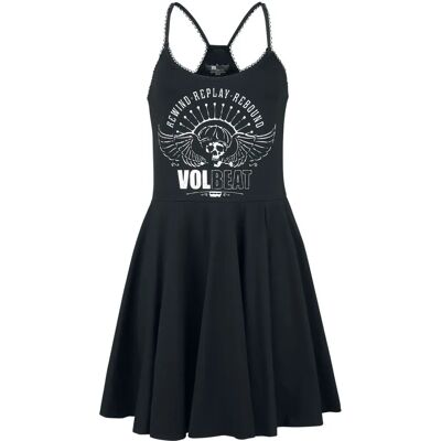 Volbeat Skull Wings Lange Kleid - S-4XL - Schwarz - Damen Volbeat Skull Wings Lange Kleid - S-4XL - Schwarz - Damen
