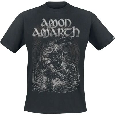 Amon Amarth Warrior Kurzarm-T-Shirt - Herren - Schwarz Amon Amarth Warrior Kurzarm-T-Shirt - Herren - Schwarz