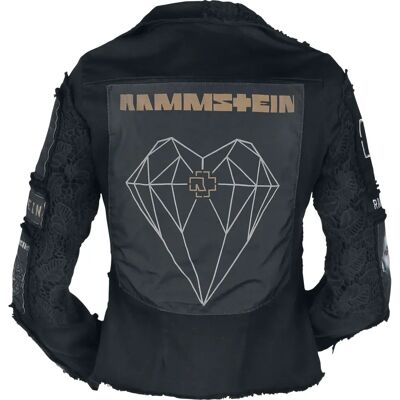 Rammstein Jacke - Metal Patches - S bis XXL - Damen - Schwarz Rammstein Jacke - Metal Patches - S bis XXL - Damen - Schwarz
