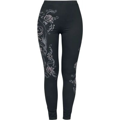 Rock Rebel by EMP Skull Print Leggings - XS-XXL - Sort Rock Rebel by EMP Skull Print Leggings - XS-XXL - Sort
