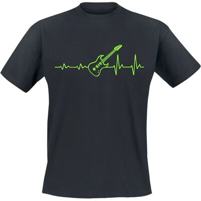 ECG Gitarre Kurzärmeliges T-Shirt - Herren - Schwarz ECG Gitarre Kurzärmeliges T-Shirt - Herren - Schwarz