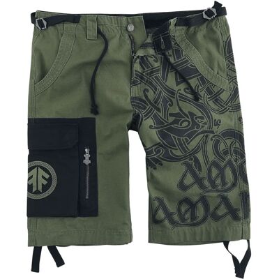 Amon Amarth Shorts - EMP Signature Collection - M bis 3XL - Olive/Schwarz - Herren Amon Amarth Shorts - EMP Signature Collection - M bis 3XL - Olive/Schwarz - Herren