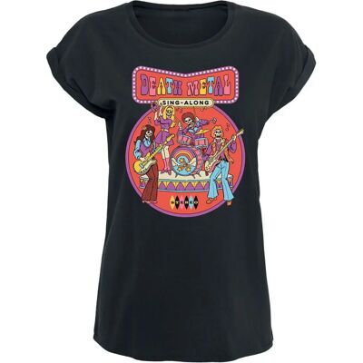 Steven Rhodes Death Metal Sing - Along Kurzes T-Shirt - Damen - schwarz - S Steven Rhodes Death Metal Sing - Along Kurzes T-Shirt - Damen - schwarz - S