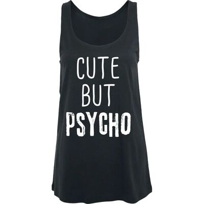 Cute But Psycho Top - S-5XL - für Damen - Schwarz - T-Shirt Cute But Psycho Top - S-5XL - für Damen - Schwarz - T-Shirt