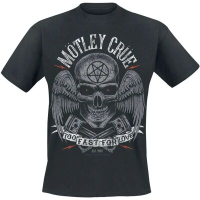 Mötley Crüe Too Fast For Love Skully T-paita - Lyhythihainen - Musta - Normaali istuvuus Mötley Crüe Too Fast For Love Skully T-paita - Lyhythihainen - Musta - Normaali istuvuus