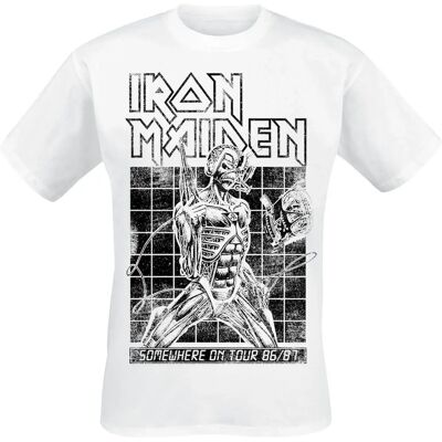 Iron Maiden Sit Tour 86/87 Weißes T-Shirt - Herren Iron Maiden Sit Tour 86/87 Weißes T-Shirt - Herren