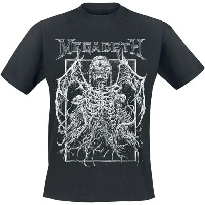Megadeth Rising T-Shirt - Kortærmet - Bomuld - Standard pasform - Rund hals - T-Shirt Megadeth Rising T-Shirt - Kortærmet - Bomuld - Standard pasform - Rund hals - T-Shirt