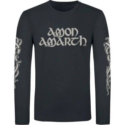 Amon Amarth Horse Langarm T-Shirt - Herren - Schwarz Amon Amarth Horse Langarm T-Shirt - Herren - Schwarz