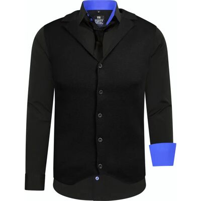 Rusty Neal XXL Zwart Overhemd Set - Dress Shirt Rusty Neal XXL Zwart Overhemd Set - Dress Shirt
