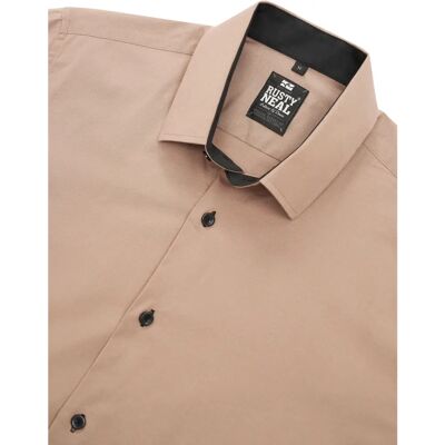 Rusty Neal Beige Lange Mouwen Overhemd - Casual Rusty Neal Beige Lange Mouwen Overhemd - Casual