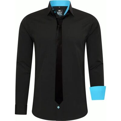 Rusty Neal S Langarmhemd - Casual, mit Krawatte Rusty Neal S Langarmhemd - Casual, mit Krawatte