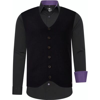RUSTY NEAL XL Langarmhemd met Weste - Casual Effen RUSTY NEAL XL Langarmhemd met Weste - Casual Effen