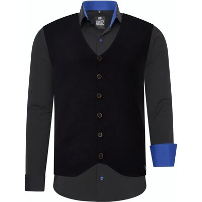 RUSTY NEAL Slim Fit Hemd mit Weste - Casual RUSTY NEAL Slim Fit Hemd mit Weste - Casual