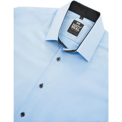RUSTY NEAL Lange Mouwen Overhemd - Casual - Blauw - S RUSTY NEAL Lange Mouwen Overhemd - Casual - Blauw - S