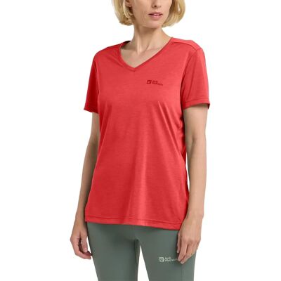 JACK WOLFSKIN CROSSTRAIL T DONNA Rosso - T-Shirt JACK WOLFSKIN CROSSTRAIL T DONNA Rosso - T-Shirt