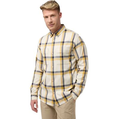 JACK WOLFSKIN STEINWAND Flanellhemd - Sportlich, Weiß, XL JACK WOLFSKIN STEINWAND Flanellhemd - Sportlich, Weiß, XL