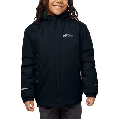 JACK WOLFSKIN BLOCKY JACKET K - barn, blå, vattentät, varm JACK WOLFSKIN BLOCKY JACKET K - barn, blå, vattentät, varm