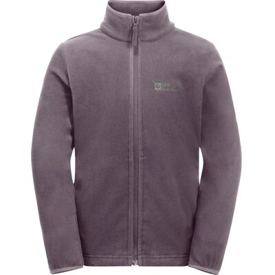 JACK WOLFSKIN Taunus Jakke K - genbrugt fleece, børn, lilla JACK WOLFSKIN Taunus Jakke K - genbrugt fleece, børn, lilla