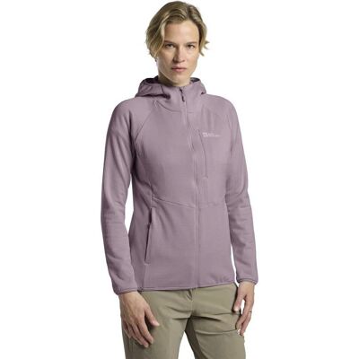 Jack Wolfskin KOLBENBERG HOODED FZ W - Polarowa kurtka - fioletowa Jack Wolfskin KOLBENBERG HOODED FZ W - Polarowa kurtka - fioletowa