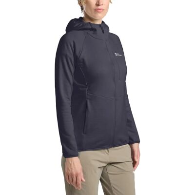 Kurtka polarowa z kapturem Jack Wolfskin Kolbenberg dla kobiet - Szara - Sportowa Kurtka polarowa z kapturem Jack Wolfskin Kolbenberg dla kobiet - Szara - Sportowa