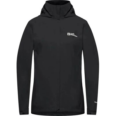 Jack Wolfskin Damen Trailtime 2L Jacke - Schwarz - Wasserdicht, Atmungsaktiv, Recycelt Jack Wolfskin Damen Trailtime 2L Jacke - Schwarz - Wasserdicht, Atmungsaktiv, Recycelt