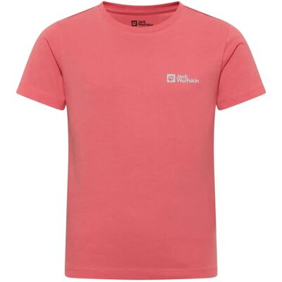 Jack Wolfskin Kinder T-Shirt Essential Cotton - 140 - Pink/Rot Jack Wolfskin Kinder T-Shirt Essential Cotton - 140 - Pink/Rot