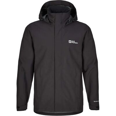 Jack Wolfskin Trailtime 2L Wasserdichte Schwarze Jacke - Regenjacke Jack Wolfskin Trailtime 2L Wasserdichte Schwarze Jacke - Regenjacke